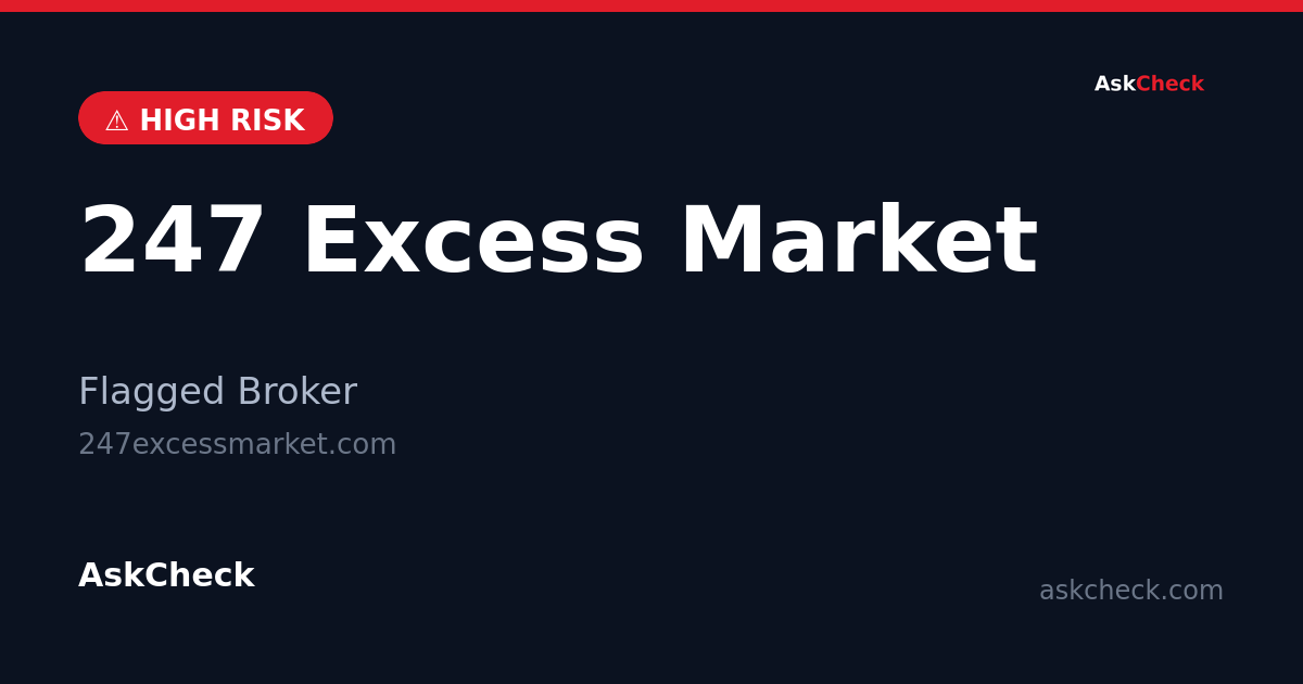 247 Excess Market (247excessmarket.com) — flagged broker warning
