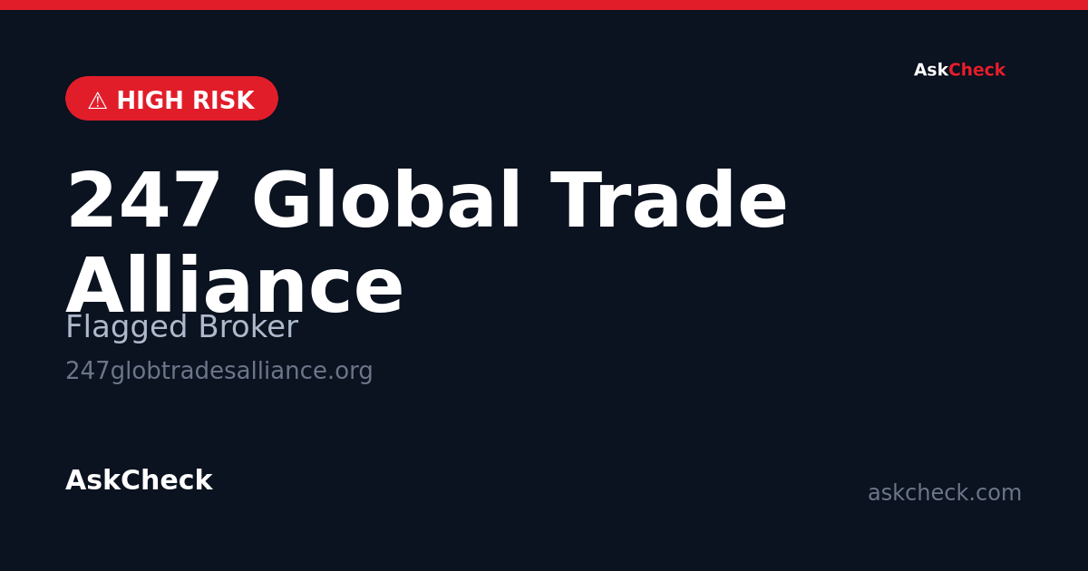 247 Global Trade Alliance (247globtradesalliance.org) — flagged broker warning
