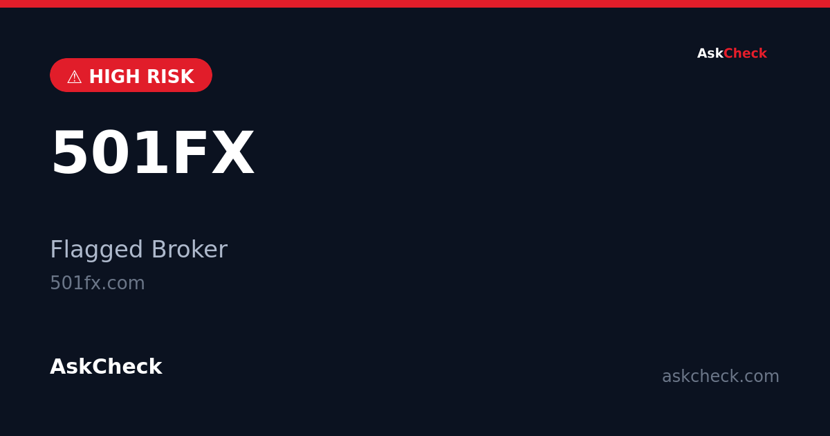 501FX (501fx.com) — flagged broker warning