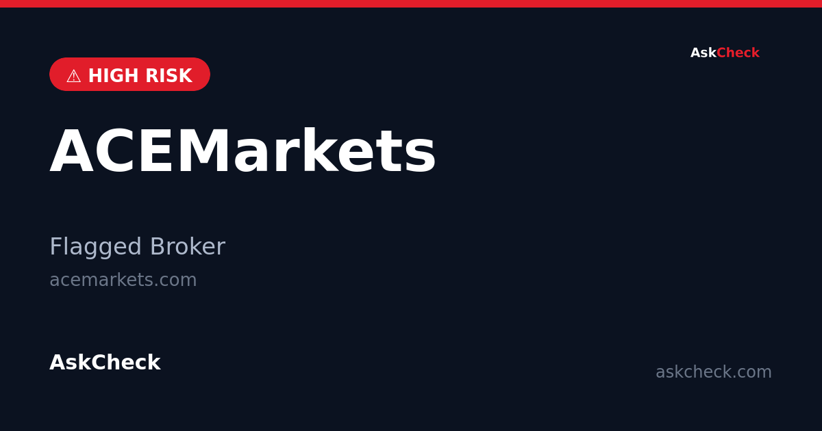 ACEMarkets (acemarkets.com) — flagged broker warning