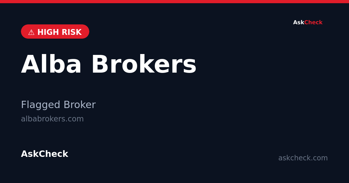 Alba Brokers (albabrokers.com) — flagged broker warning