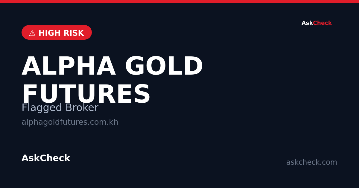 ALPHA GOLD FUTURES (alphagoldfutures.com.kh) — flagged broker warning