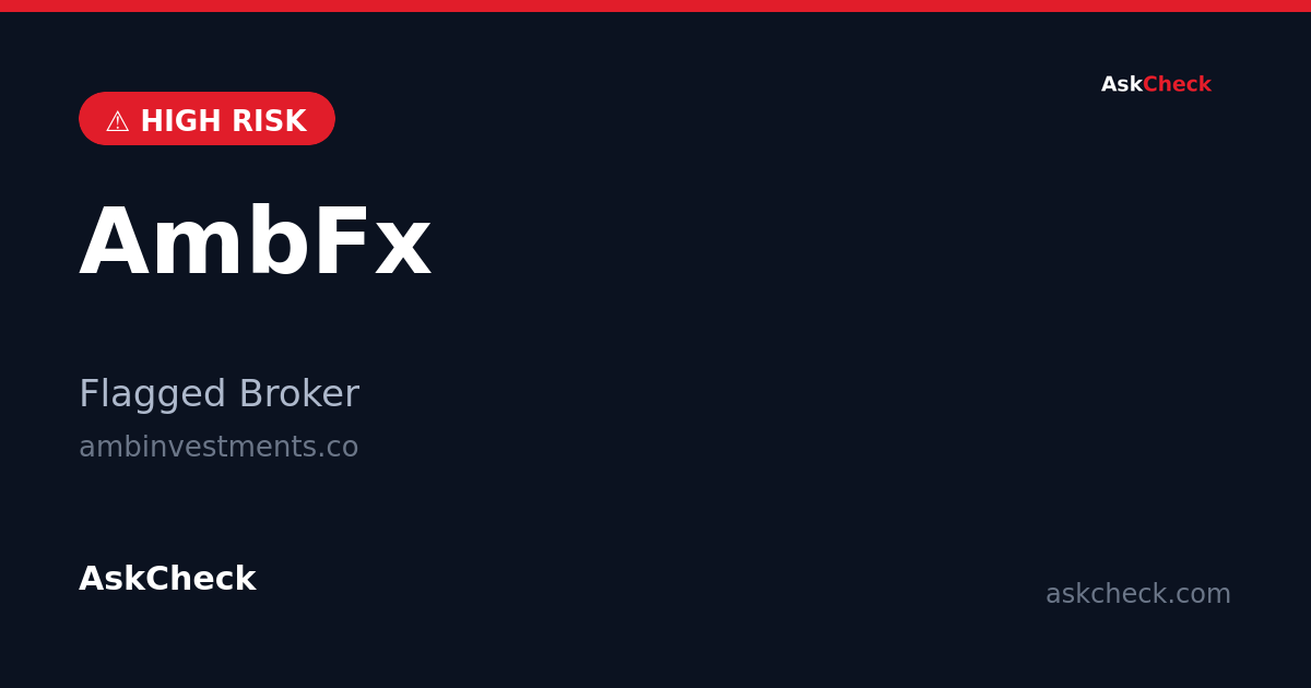 AmbFx (ambinvestments.co) — flagged broker warning