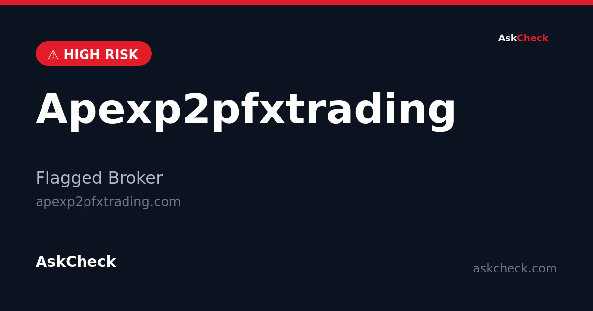 Apexp2pfxtrading (apexp2pfxtrading.com) — flagged broker warning