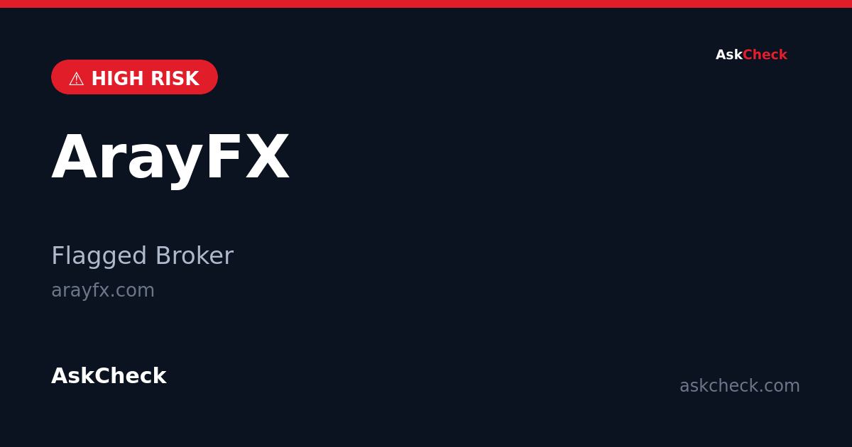 ArayFX (arayfx.com) — flagged broker warning
