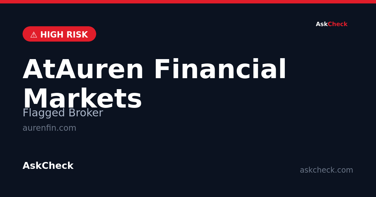 AtAuren Financial Markets (aurenfin.com) — flagged broker warning