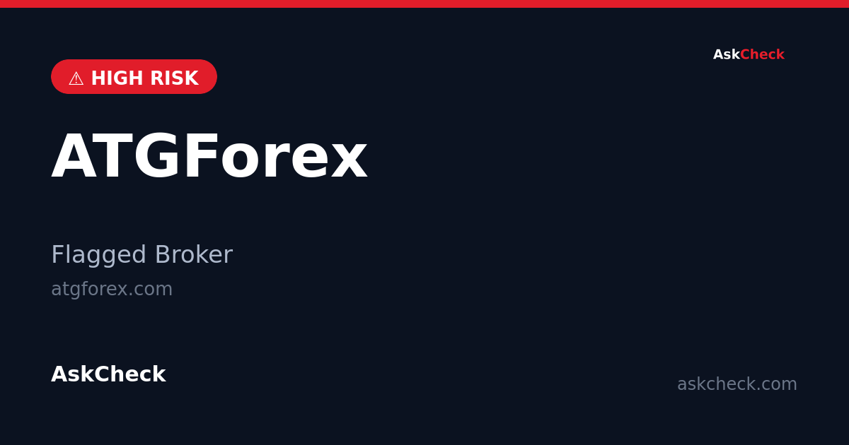 ATGForex (atgforex.com) — flagged broker warning