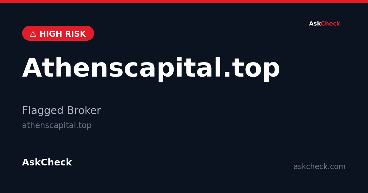 Athenscapital.top (athenscapital.top) — flagged broker warning