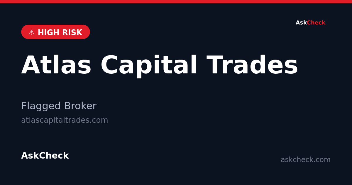 Atlas Capital Trades (atlascapitaltrades.com) — flagged broker warning