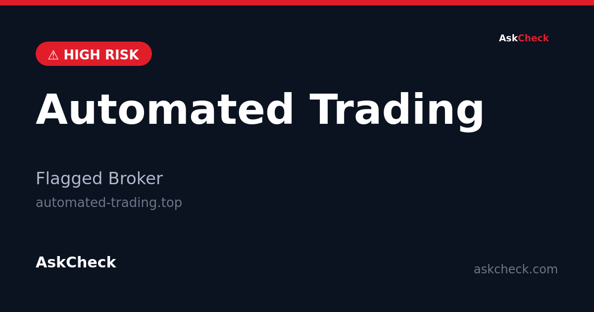 Automated Trading (automated-trading.top) — flagged broker warning