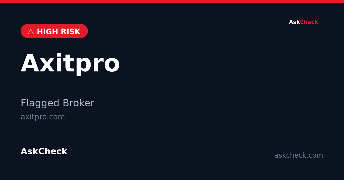 Axitpro (axitpro.com) — flagged broker warning