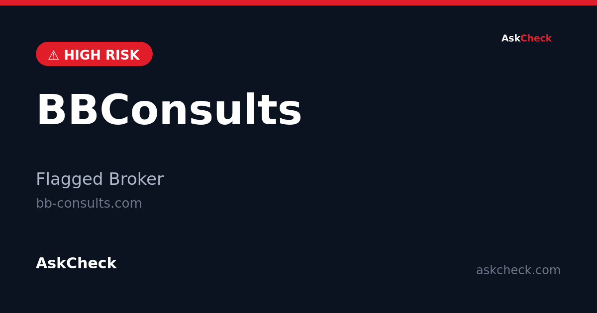 BBConsults (bb-consults.com) — flagged broker warning