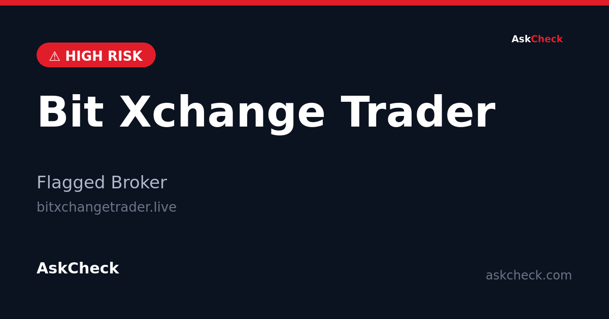 Bit Xchange Trader (bitxchangetrader.live) — flagged broker warning