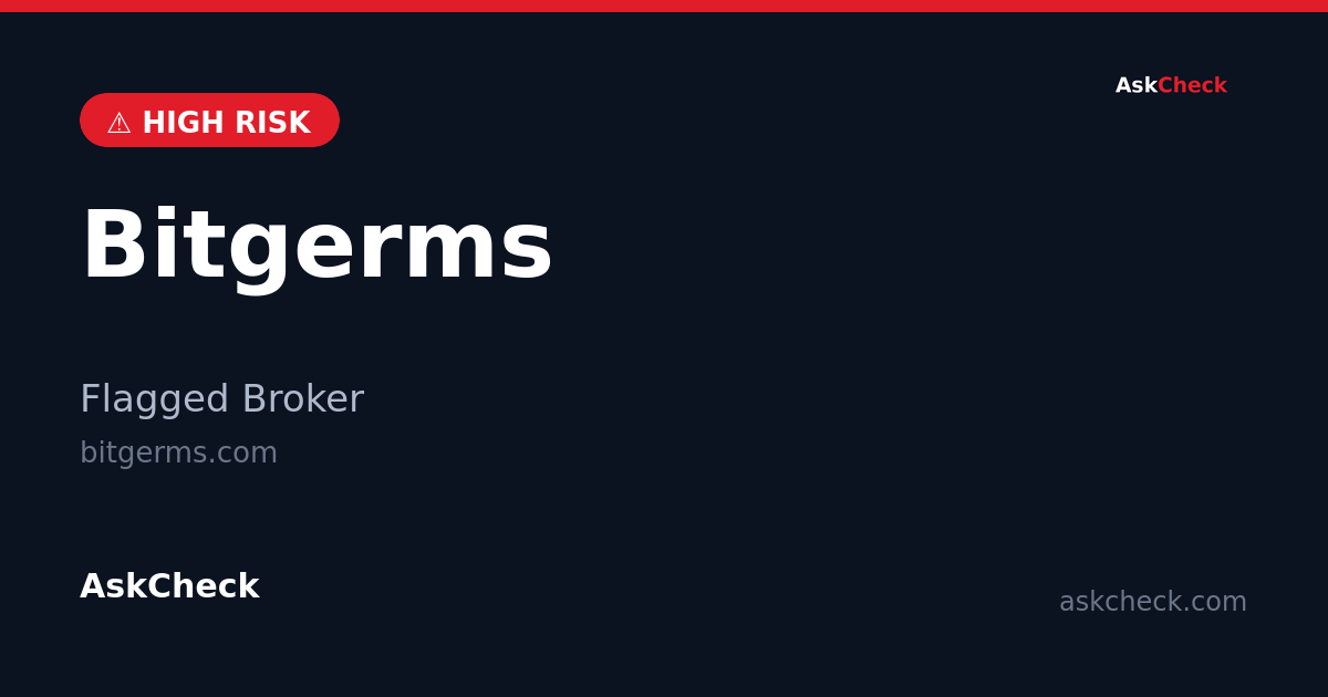 Bitgerms (bitgerms.com) — flagged broker warning