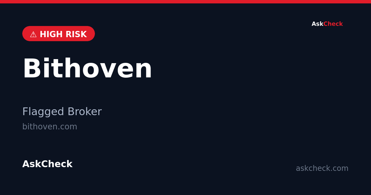 Bithoven (bithoven.com) — flagged broker warning