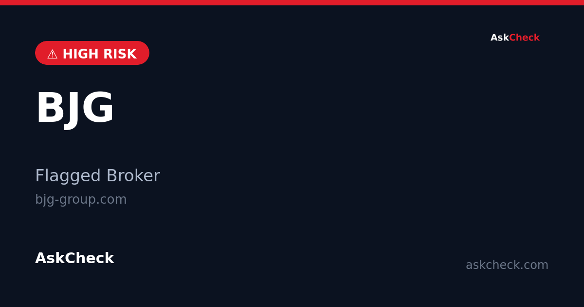 BJG (bjg-group.com) — flagged broker warning
