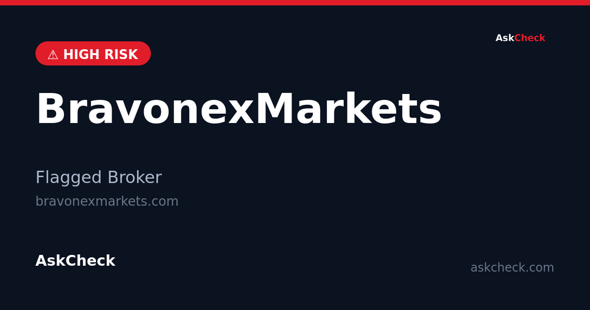 BravonexMarkets (bravonexmarkets.com) — flagged broker warning