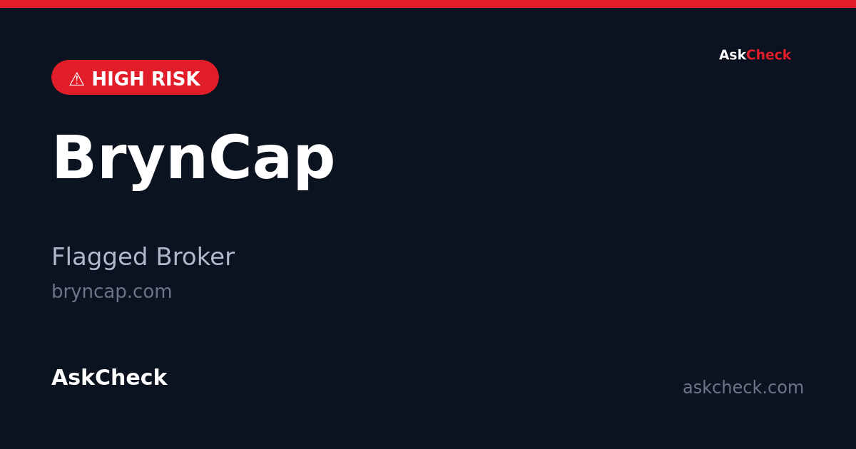 BrynCap (bryncap.com) — flagged broker warning