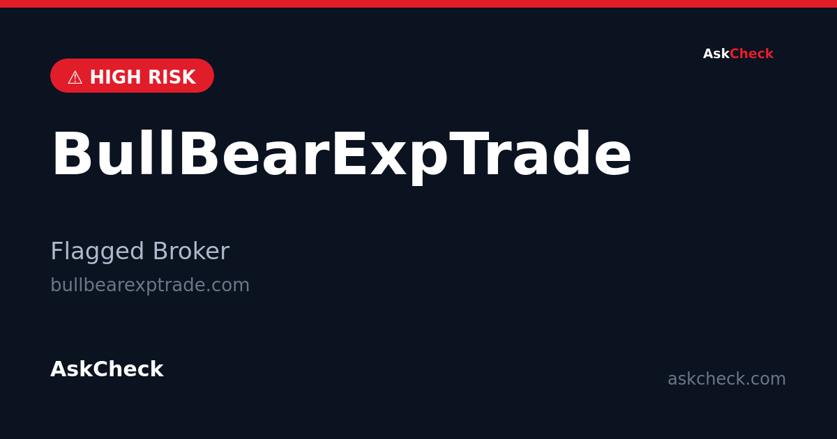BullBearExpTrade (bullbearexptrade.com) — flagged broker warning