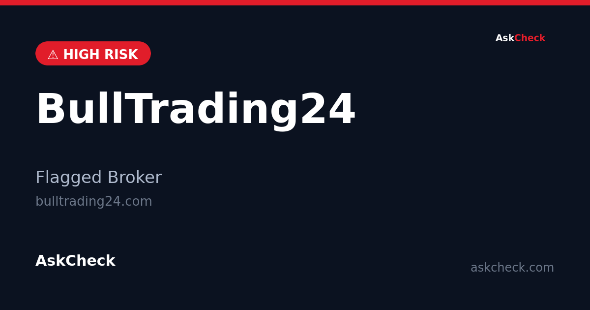 BullTrading24 (bulltrading24.com) — flagged broker warning