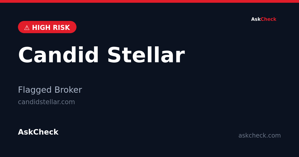 Candid Stellar (candidstellar.com) — flagged broker warning