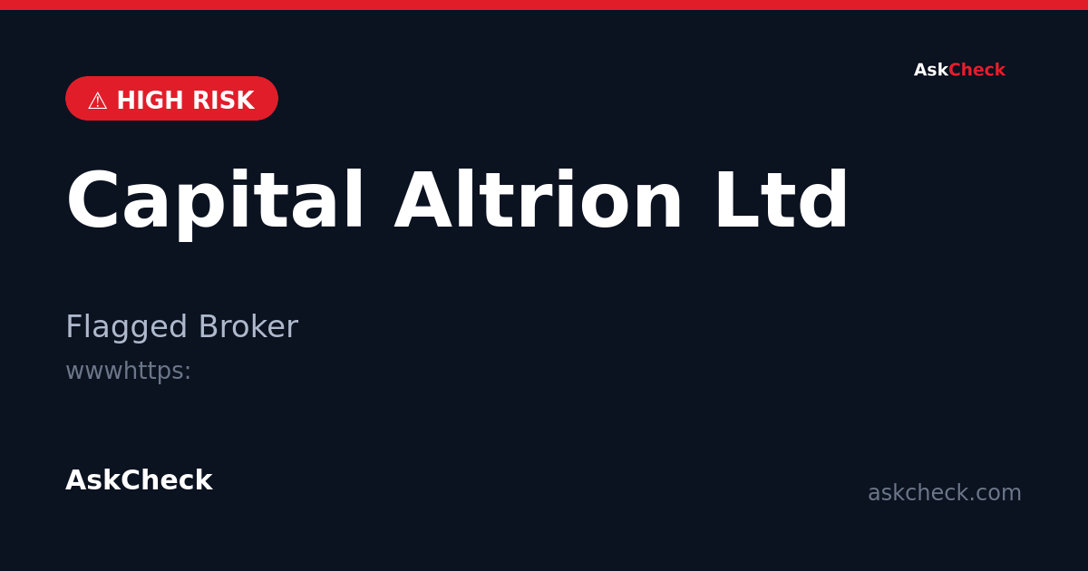 Capital Altrion Ltd (wwwhttps:) — flagged broker warning
