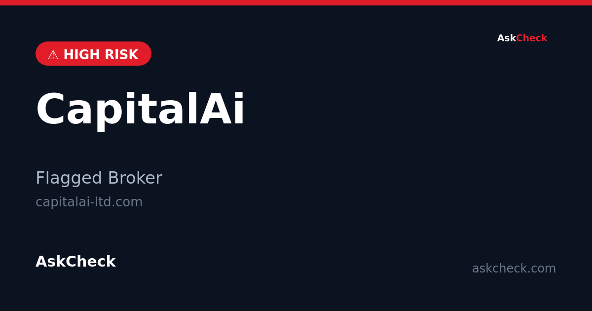 CapitalAi (capitalai-ltd.com) — flagged broker warning