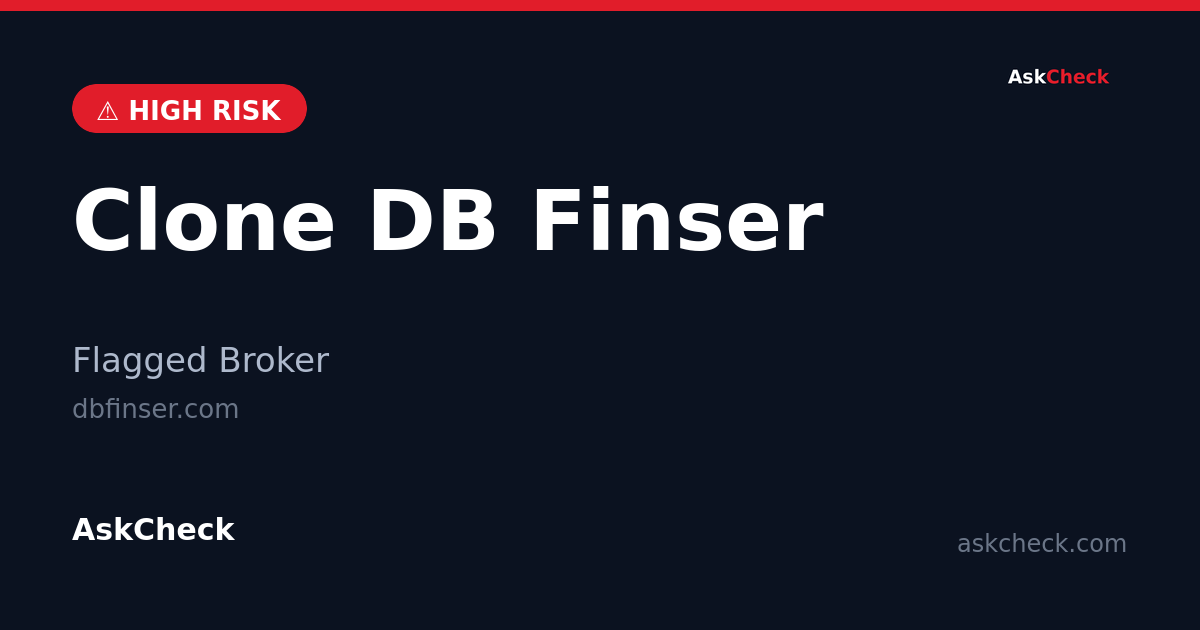 Clone DB Finser (dbfinser.com) — flagged broker warning