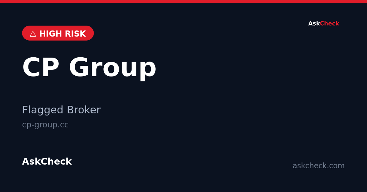 CP Group (cp-group.cc) — flagged broker warning