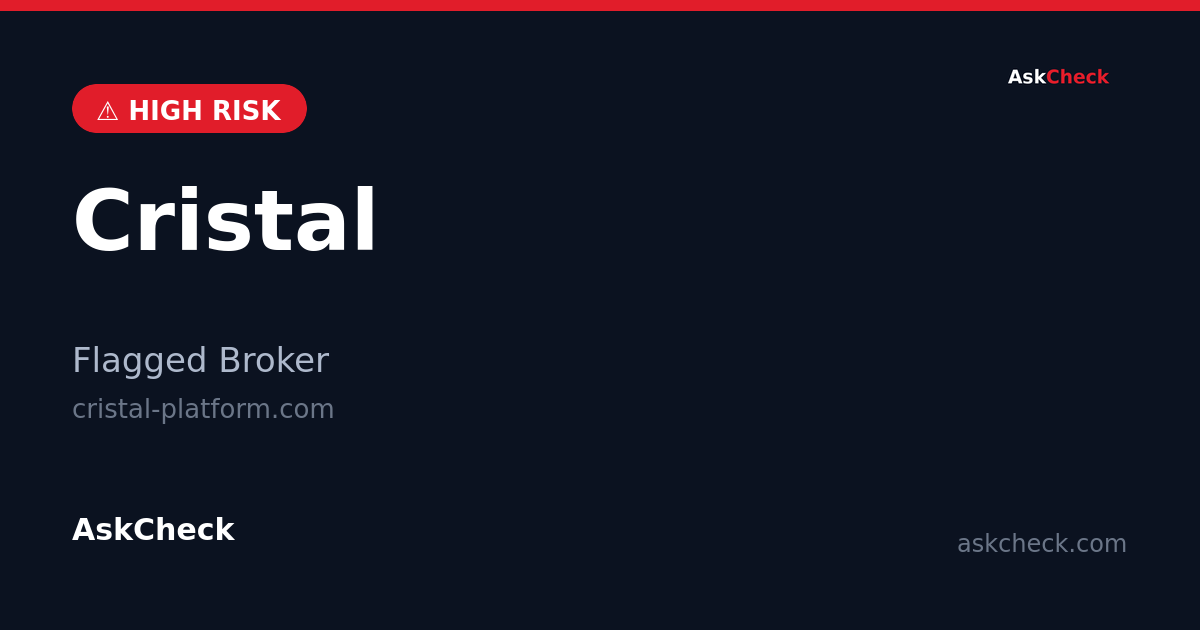 Cristal (cristal-platform.com) — flagged broker warning