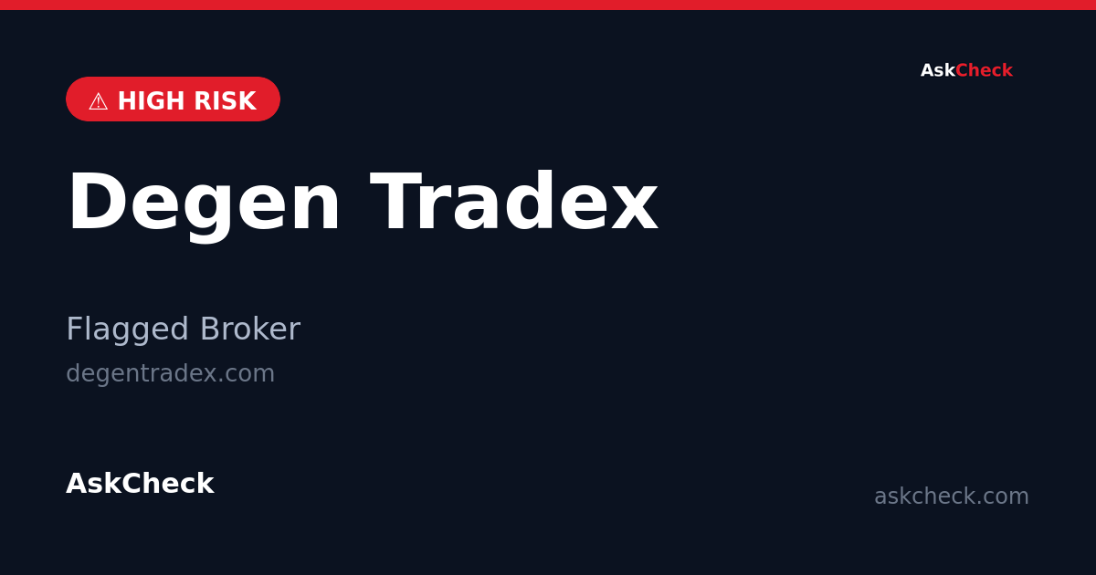 Degen Tradex (degentradex.com) — flagged broker warning