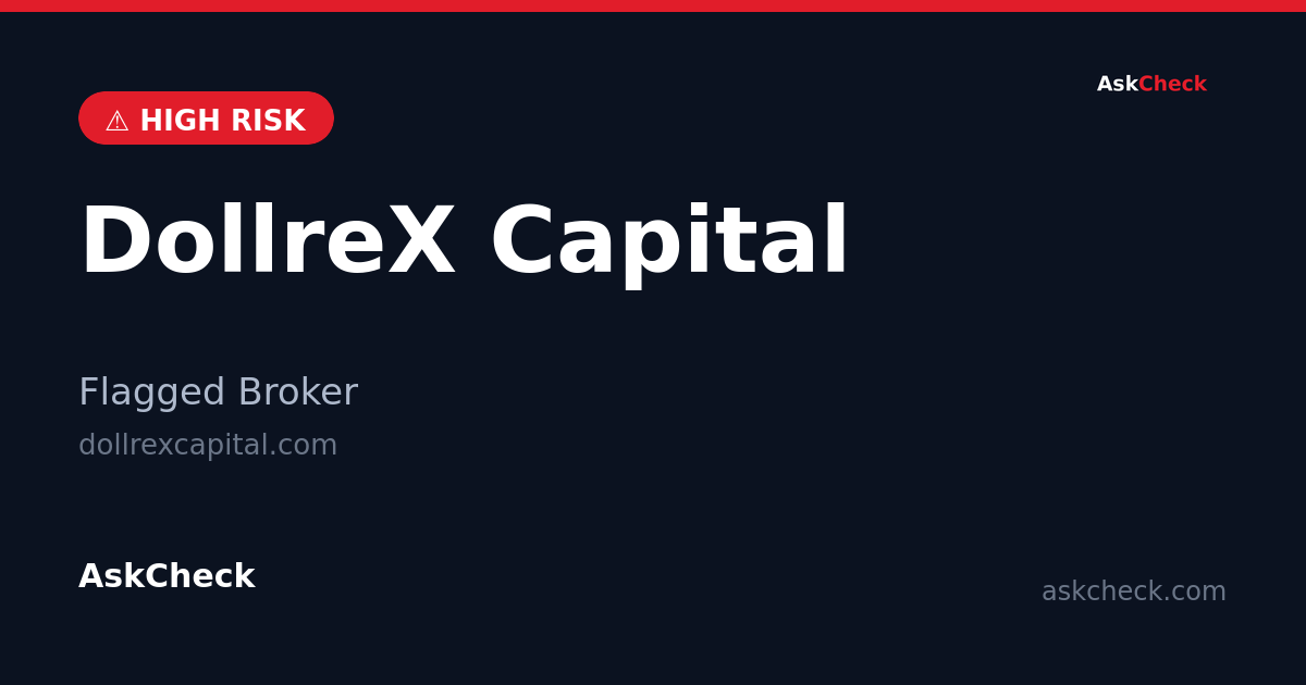 DollreX Capital (dollrexcapital.com) — flagged broker warning