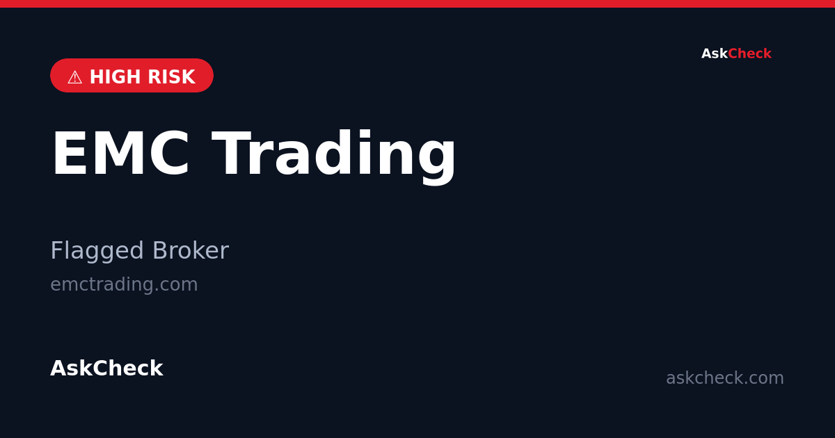 EMC Trading (emctrading.com) — flagged broker warning