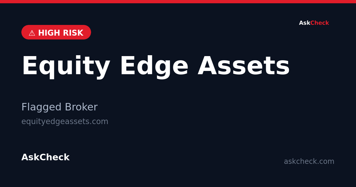 Equity Edge Assets (equityedgeassets.com) — flagged broker warning
