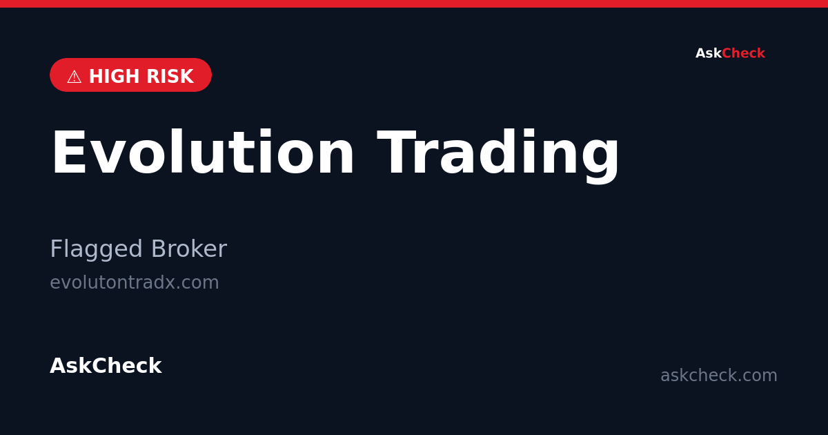 Evolution Trading (evolutontradx.com) — flagged broker warning